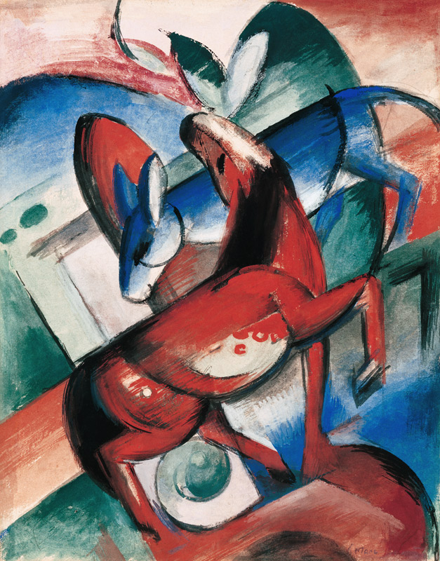 Horse and donkey from Franz Marc