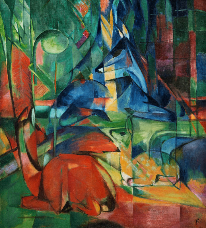 Deer in the woods (II) from Franz Marc