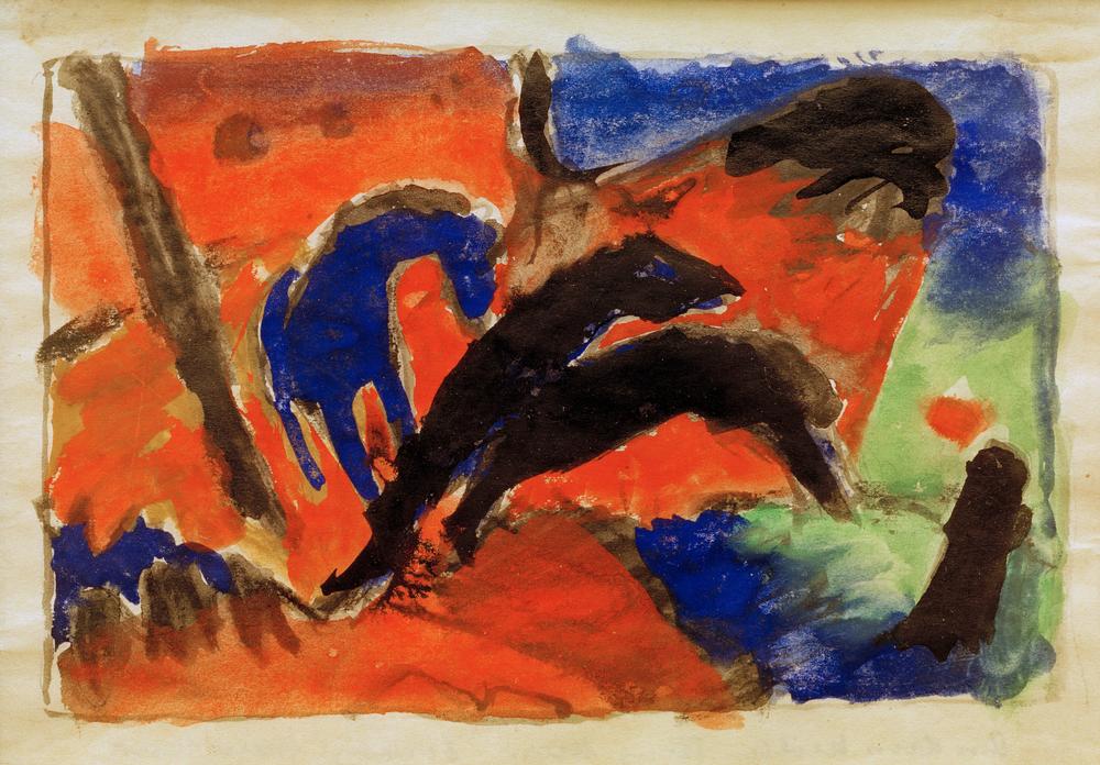 Two Horses (Jumping Horses) from Franz Marc