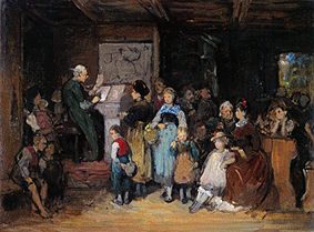 The school enrolment from Franz von Defregger