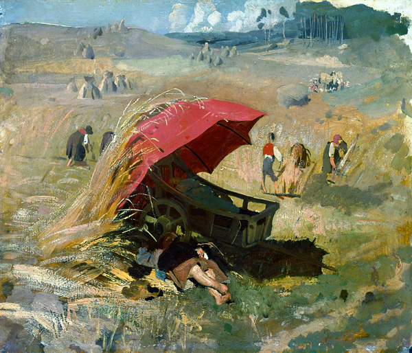 Der rote Schirm from Franz von Lenbach