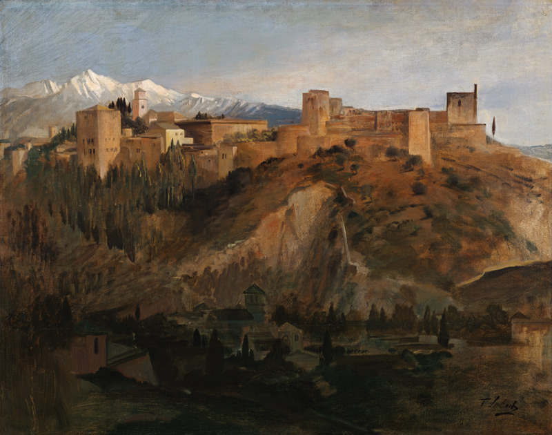 The Alhambra in Granada. from Franz von Lenbach