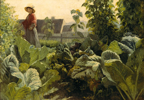 Cabbage garden in Schrobenhausen from Franz von Lenbach