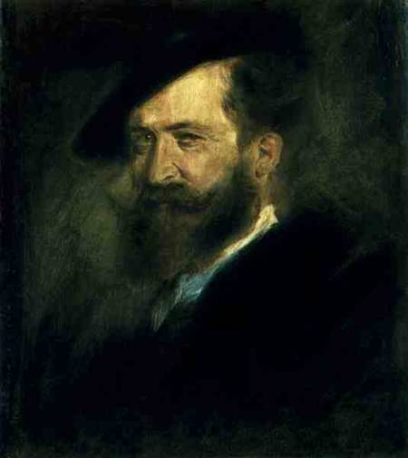 Portrait of the Artist Wilhelm Busch (1832-1908) from Franz von Lenbach