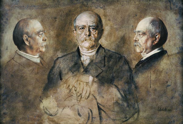 Prince Otto von Bismarck, 1884 (oil on paper) from Franz von Lenbach