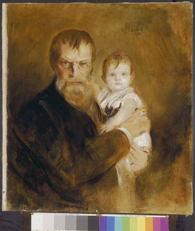 Self-portrait with daughter from Franz von Lenbach
