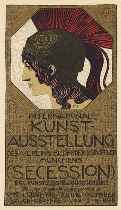 Poster for the Exhibition of "Verein Bildender Künstler", ca. 1898 from Franz von Stuck
