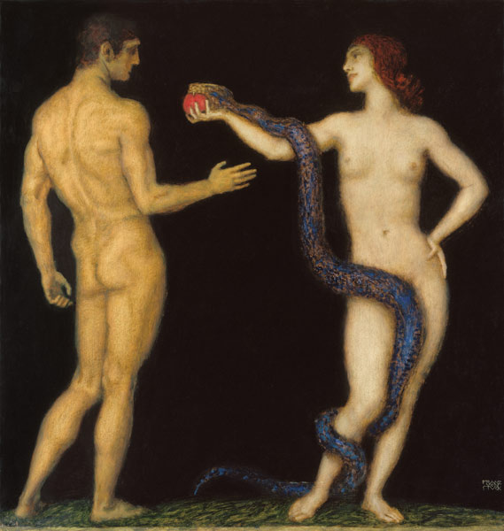 Adam and Eve from Franz von Stuck