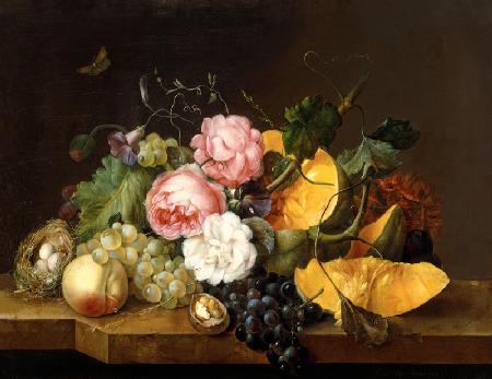 Still life with Flowers and Fruit