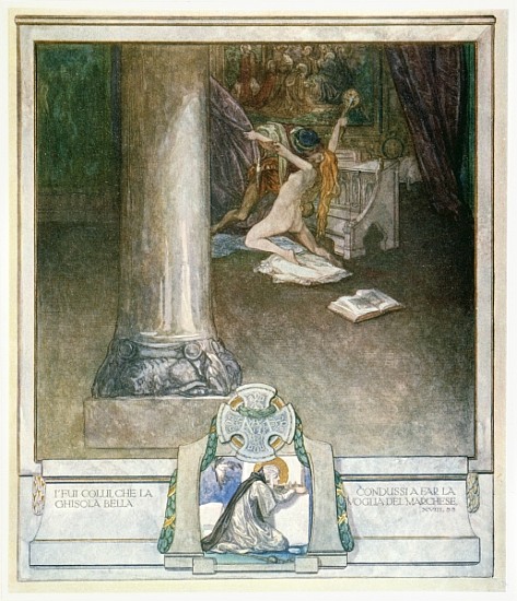 Illustration from Dante''s ''Divine Comedy'', Inferno, XVIII: 55 from Franz von (Choisy Le Conin) Bayros