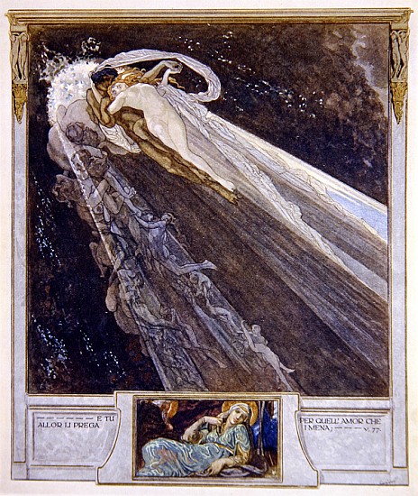 Illustration from Dante''s ''Divine Comedy'', Inferno, Canto V. 77 from Franz von (Choisy Le Conin) Bayros