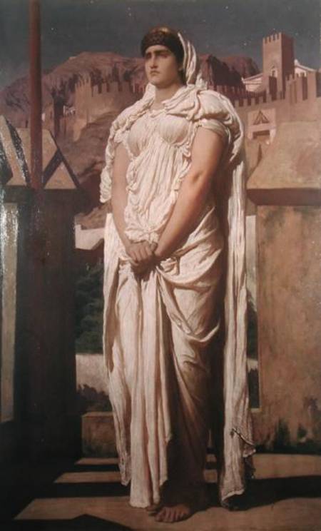 Clytemnestra from the Battlements of Argos Watches for the Beacon Fires which are to Announce the Re from Frederic Leighton