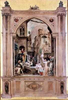 Preparing for a Festa, 1851 (w/c on paper) from Frederic Leighton