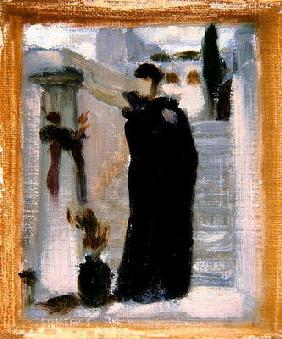 Sketch for 'Electra at the Tomb of Agamemnon', c.1869 (oil on canvas) (see 110468)