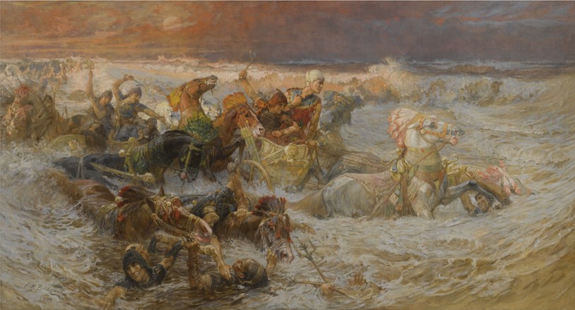 Pharaoh's Army Engulfed by the Red Sea from Frederick Arthur Bridgman