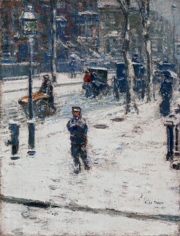 Snow Storm, Fifth Avenue from Frederick Childe Hassam