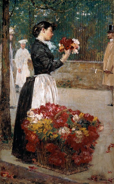 The flower seller from Frederick Childe Hassam