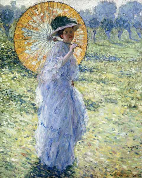 Woman with a Parasol from Frederick Karl Frieseke