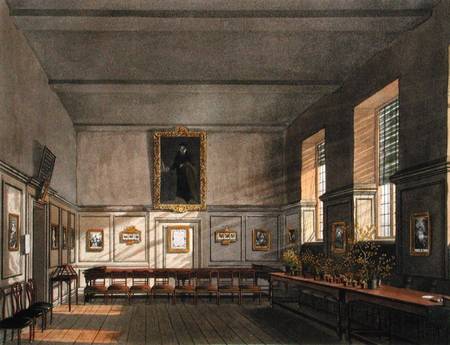Examination Room of Merchant Taylors' School, from Ackermann's 'History of Merchant Taylors' School' from Frederick Mackenzie