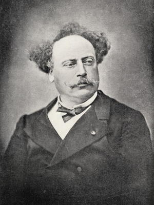 Alexandre Dumas Fils (1824-95) (b/w photo) from French Photographer, (19th century)