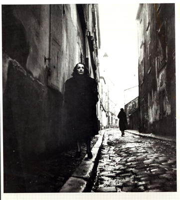Portrait of Edith Piaf (1915-63) in Paris (b/w photo) from French Photographer, (20th century)
