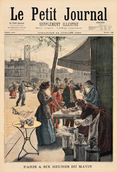 Paris at Six O''Clock in the Morning, from ''Le Petit Journal'', 14th July 1895 from French School
