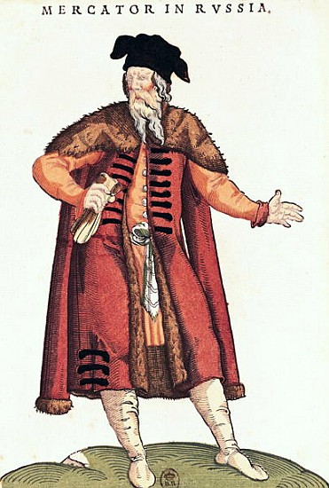 A Russian Merchant from French School