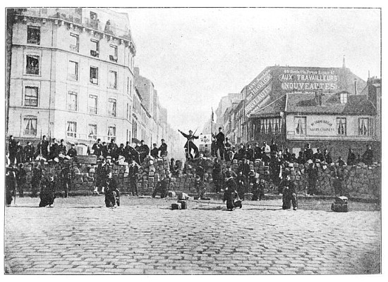 Barricade at the Faubourg Saint-Antoine during the Commune, 18th March 1871 from French School