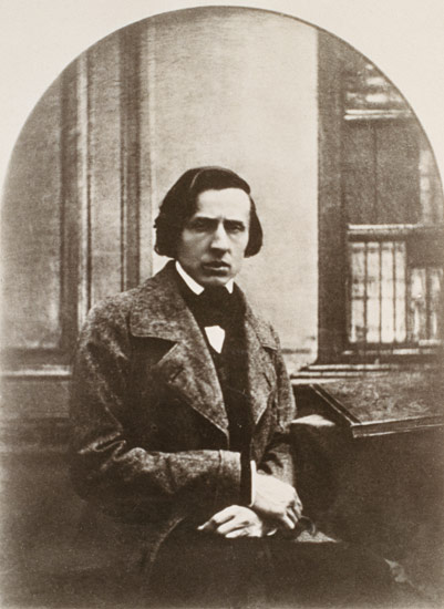 Frederic Chopin (1810-49) engraved from a daguerrotype from French School