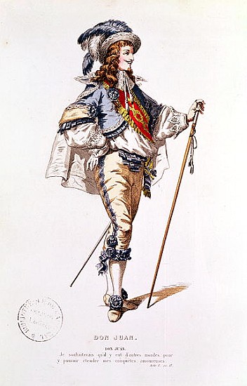 Costume design for ''Don Juan'' Moliere (1622-73) from French School