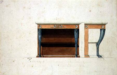 Design for a Directoire console table from French School