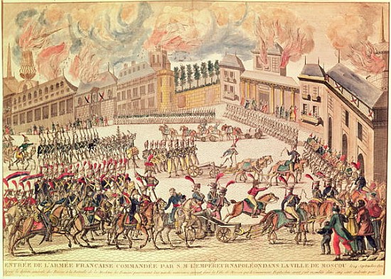 Entry of the French Army Commanded Emperor Napoleon into Moscow, 14th September 1812 from French School