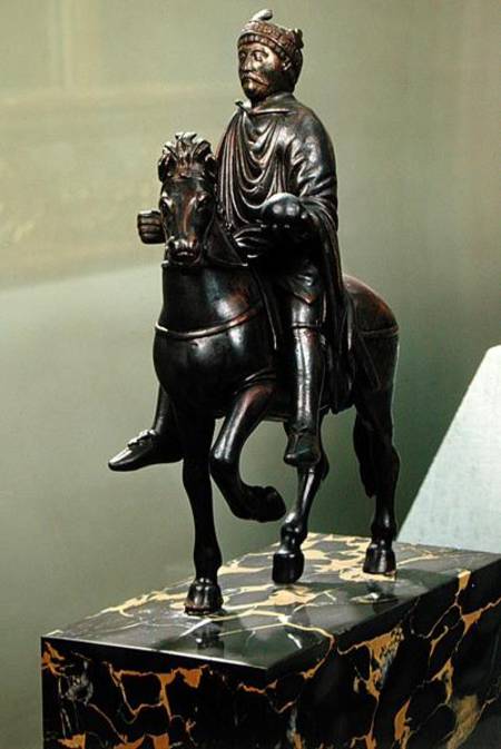 Equestrian statue of Charlemagne (747-814) from French School