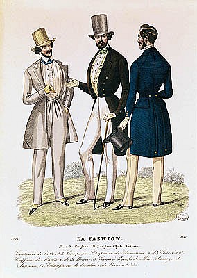Fashion plate depicting male clothing, published La Fashion'' from French School