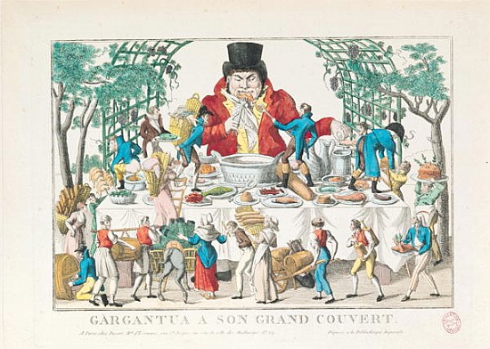 Gargantua at his Table from French School
