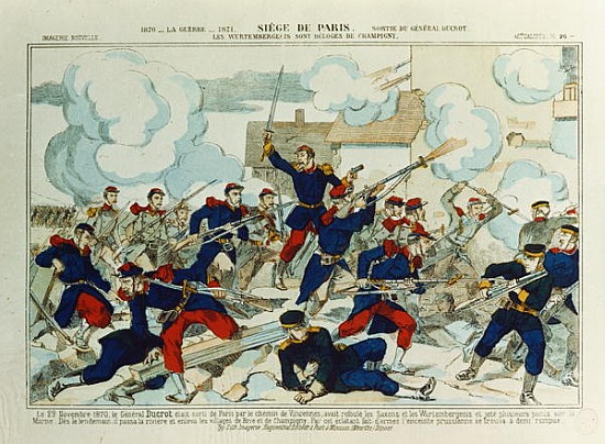 General Ducrot (1817-82) at the Battle of Champigny, 29th January from French School