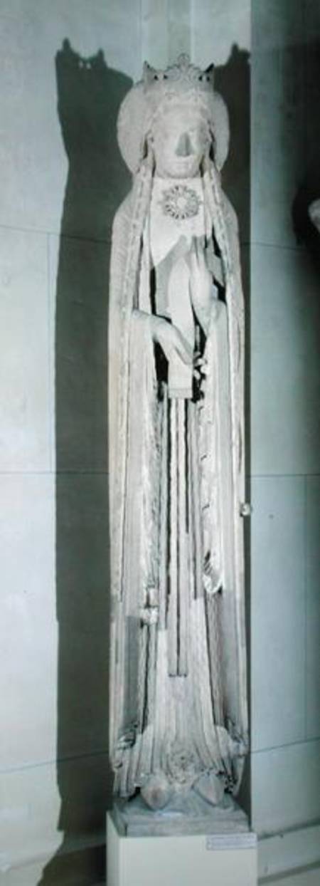 Jamb figure of a queen, removed from the west facade of the Eglise de Notre-Dame, Corbeil from French School