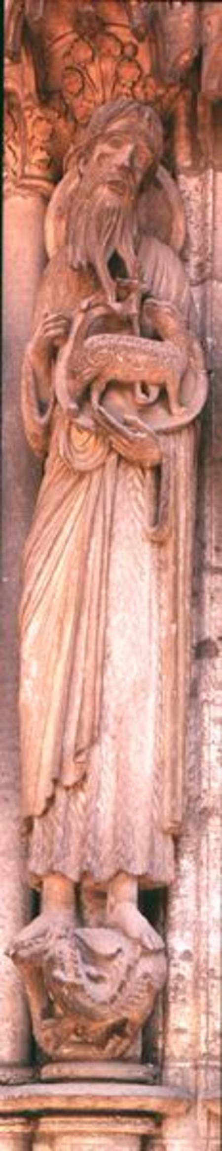 St. John the Baptist, jamb figure from the right hand side of the central door of the north portal from French School