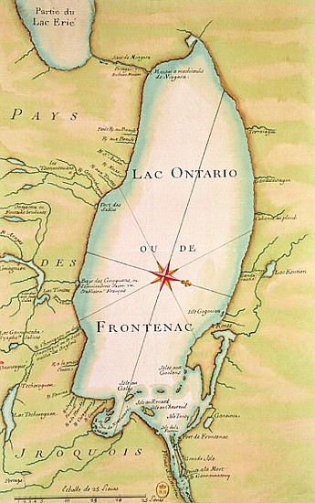 Map of Lake Ontario from French School