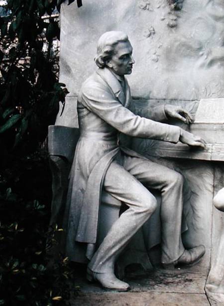 Monument to Frederic Chopin (1810-49)  (detail) from French School