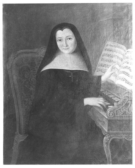 A Nun from the Abbaye de Montmartre Teaching the Harpsichord from French School