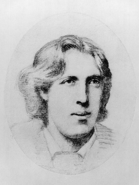 Portrait of Oscar Wilde (charcoal) from French School