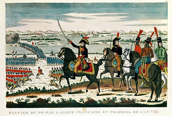 Passage to Po, before the Battle of Marengo, Prairial, Year VIII from French School