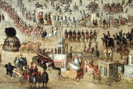 The Place Royale and the Carrousel in 1612  (detail of 161010) from French School