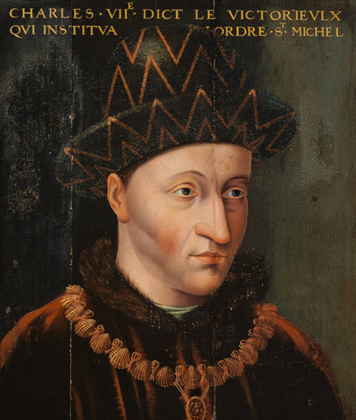 Portrait of Charles VII (1403-61) from French School