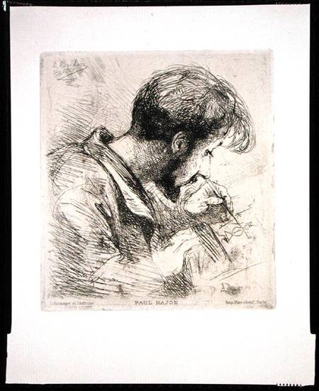 Portrait of Paul Rajon (1843-88) 1867 from French School