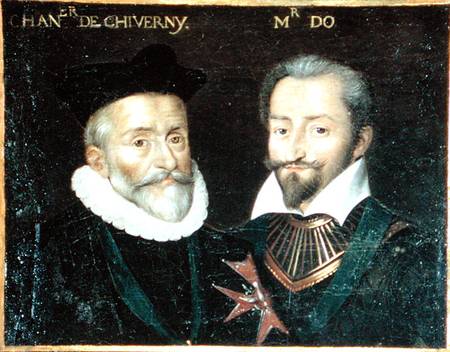 Portrait of Philippe Hurault (1528-99) Count of Cheverny and Francois (1535-94) Marquis of O from French School