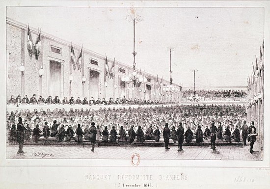 Reformist Banquet at Amiens, 5th December 1847 from French School