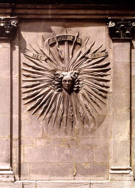 Relief of the sun from the facade from French School