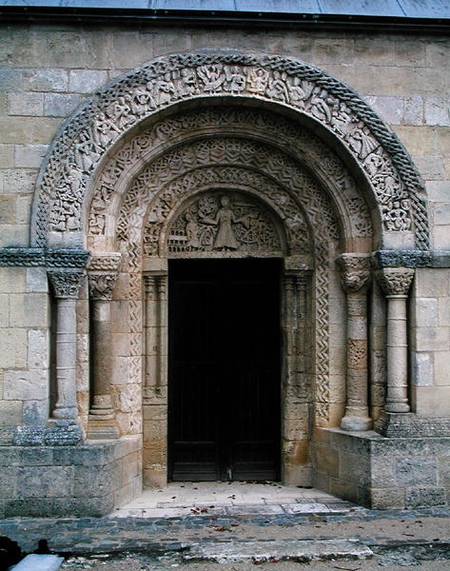 Romanesque porch from French School